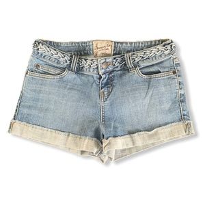 American Rag Braided Belt Jean Shorts